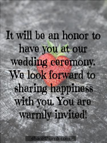invitation for marriage text message